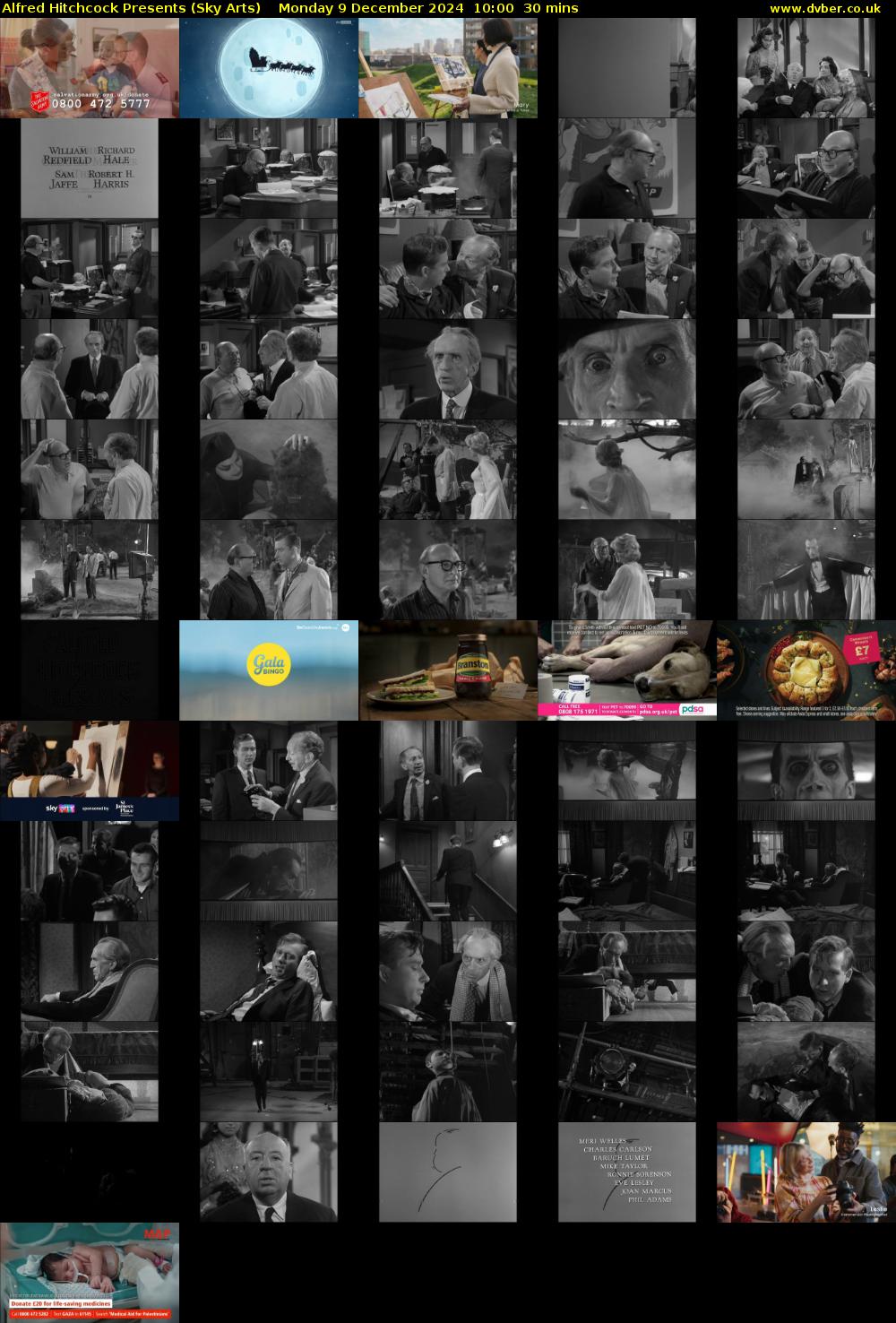 Alfred Hitchcock Presents (Sky Arts) Monday 9 December 2024 10:00 - 10:30