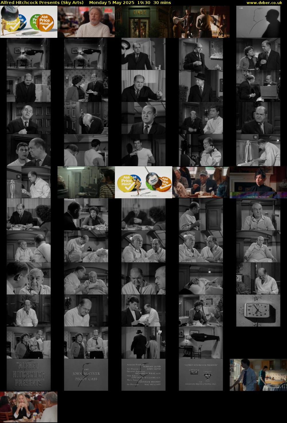 Alfred Hitchcock Presents (Sky Arts) Monday 5 May 2025 19:30 - 20:00