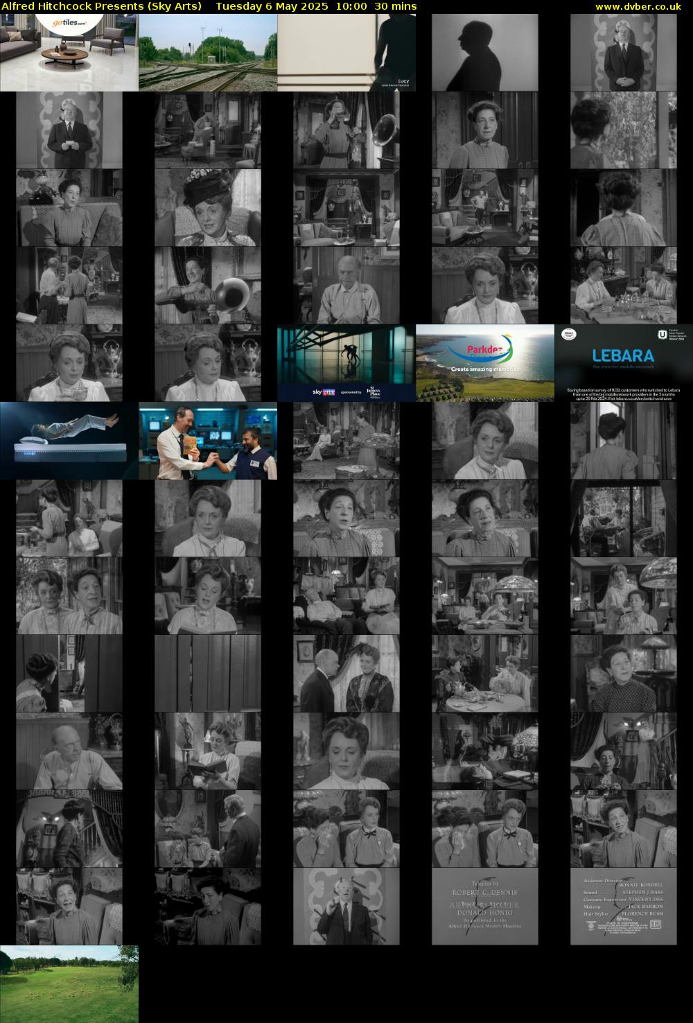 Alfred Hitchcock Presents (Sky Arts) Tuesday 6 May 2025 10:00 - 10:30