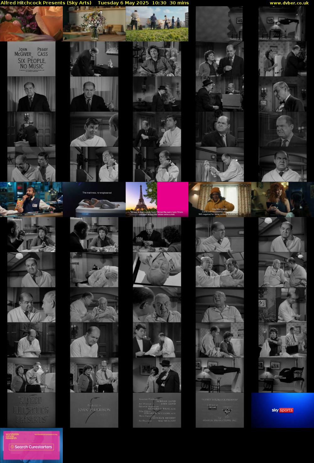 Alfred Hitchcock Presents (Sky Arts) Tuesday 6 May 2025 10:30 - 11:00