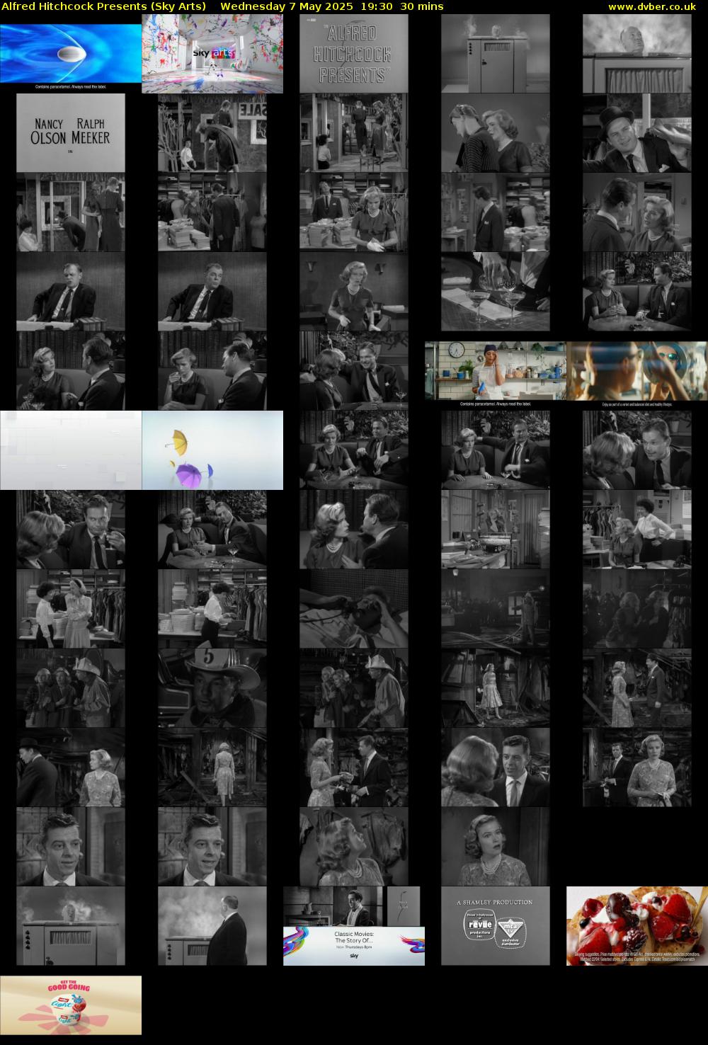 Alfred Hitchcock Presents (Sky Arts) Wednesday 7 May 2025 19:30 - 20:00