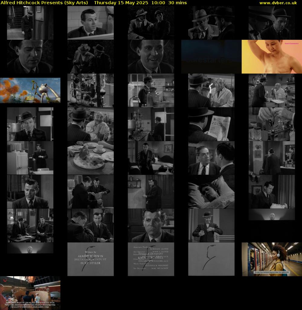 Alfred Hitchcock Presents (Sky Arts) Thursday 15 May 2025 10:00 - 10:30