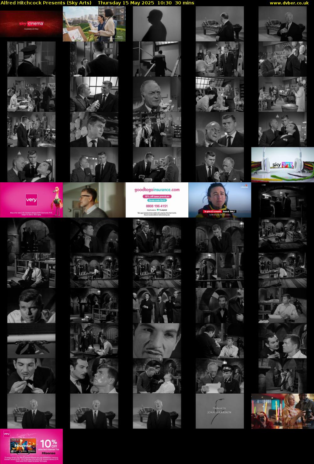 Alfred Hitchcock Presents (Sky Arts) Thursday 15 May 2025 10:30 - 11:00