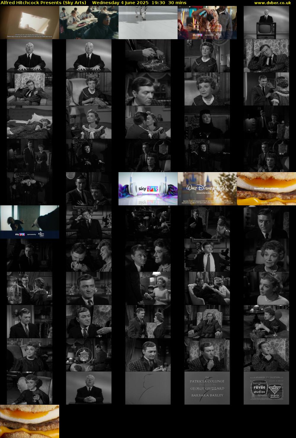 Alfred Hitchcock Presents (Sky Arts) Wednesday 4 June 2025 19:30 - 20:00