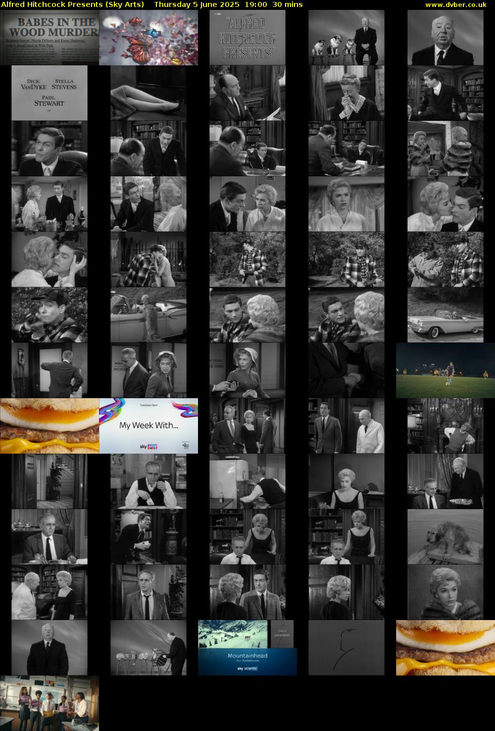 Alfred Hitchcock Presents (Sky Arts) Thursday 5 June 2025 19:00 - 19:30