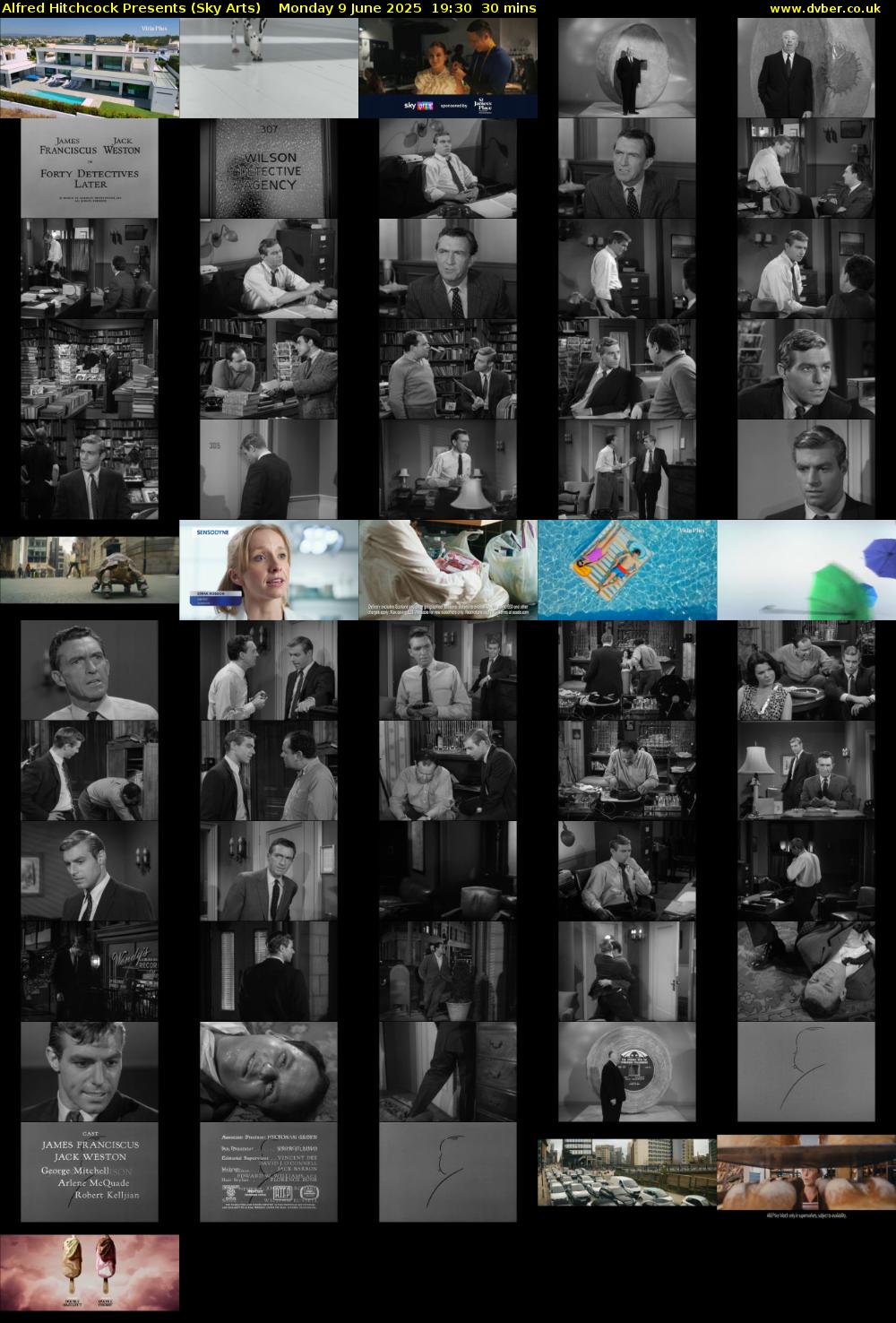 Alfred Hitchcock Presents (Sky Arts) Monday 9 June 2025 19:30 - 20:00