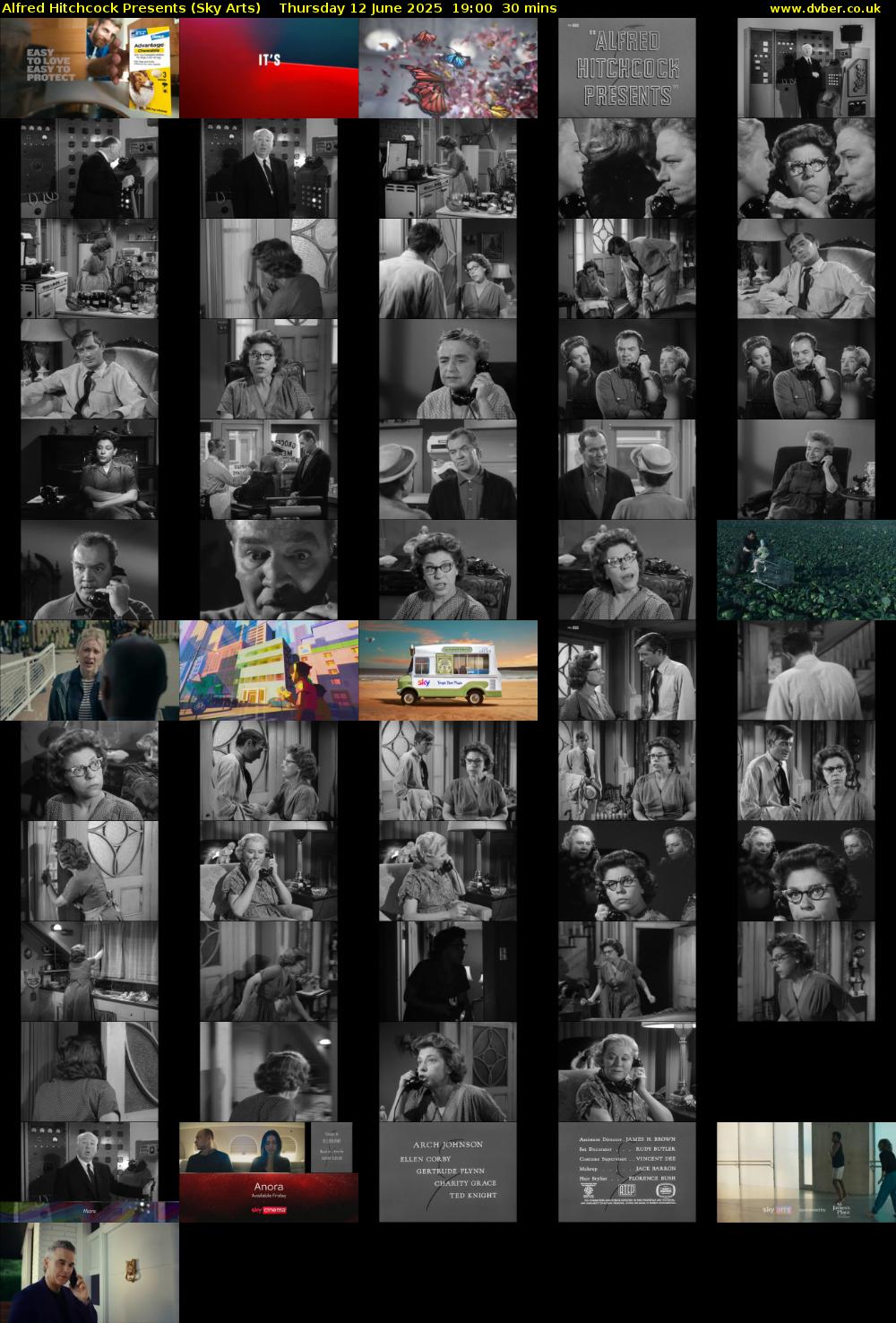 Alfred Hitchcock Presents (Sky Arts) Thursday 12 June 2025 19:00 - 19:30