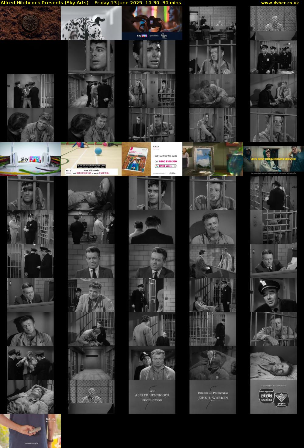 Alfred Hitchcock Presents (Sky Arts) Friday 13 June 2025 10:30 - 11:00
