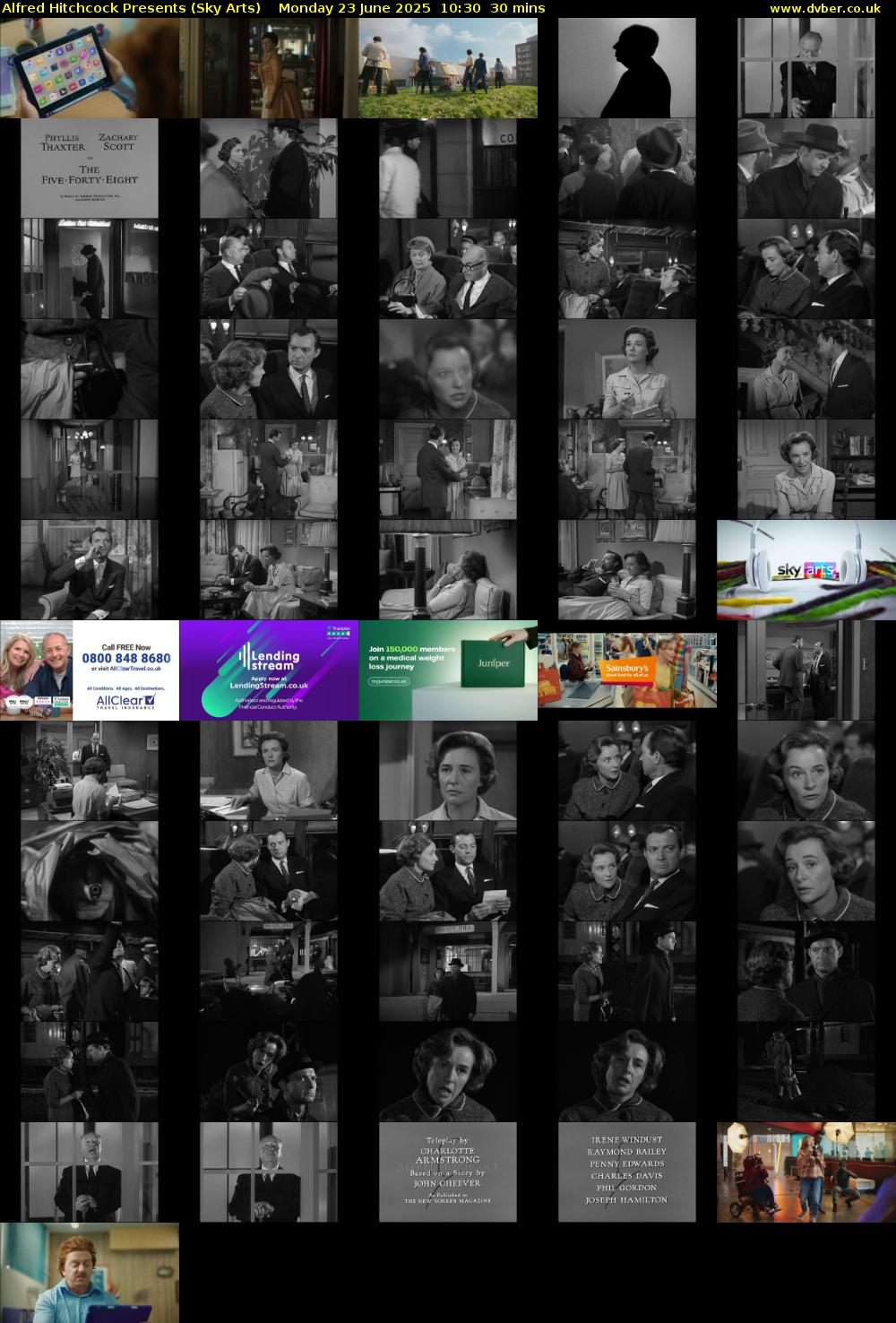 Alfred Hitchcock Presents (Sky Arts) Monday 23 June 2025 10:30 - 11:00