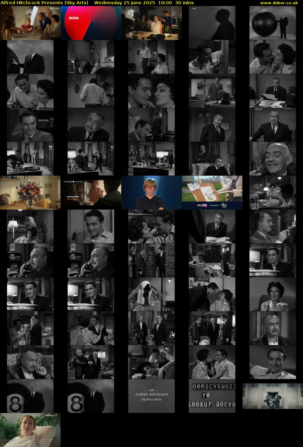 Alfred Hitchcock Presents (Sky Arts) Wednesday 25 June 2025 10:00 - 10:30