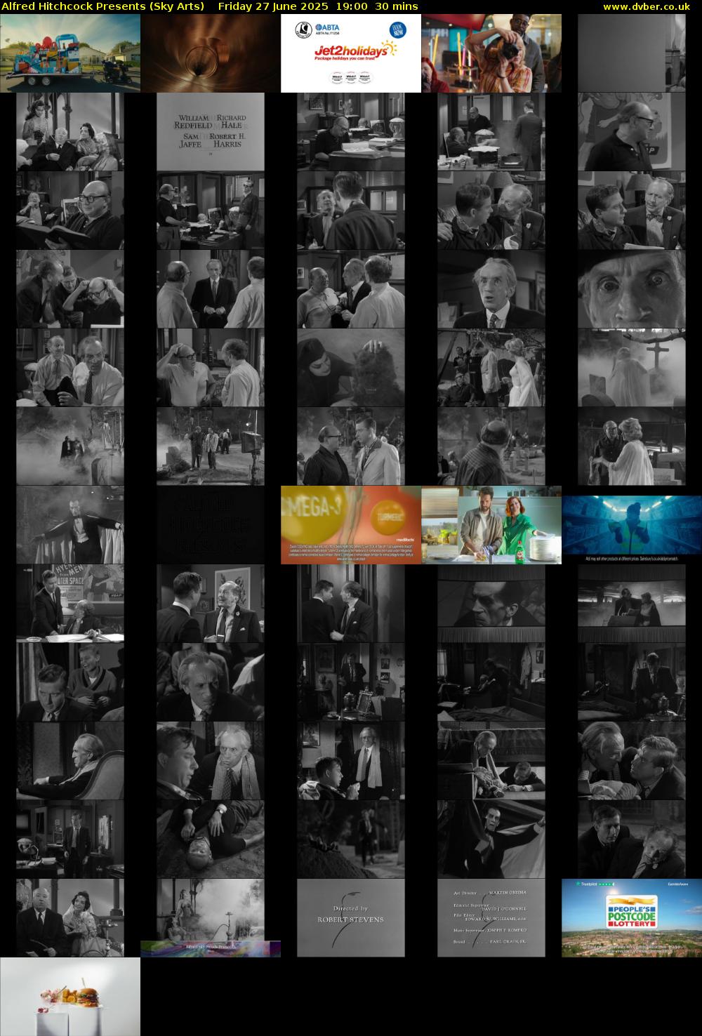 Alfred Hitchcock Presents (Sky Arts) Friday 27 June 2025 19:00 - 19:30