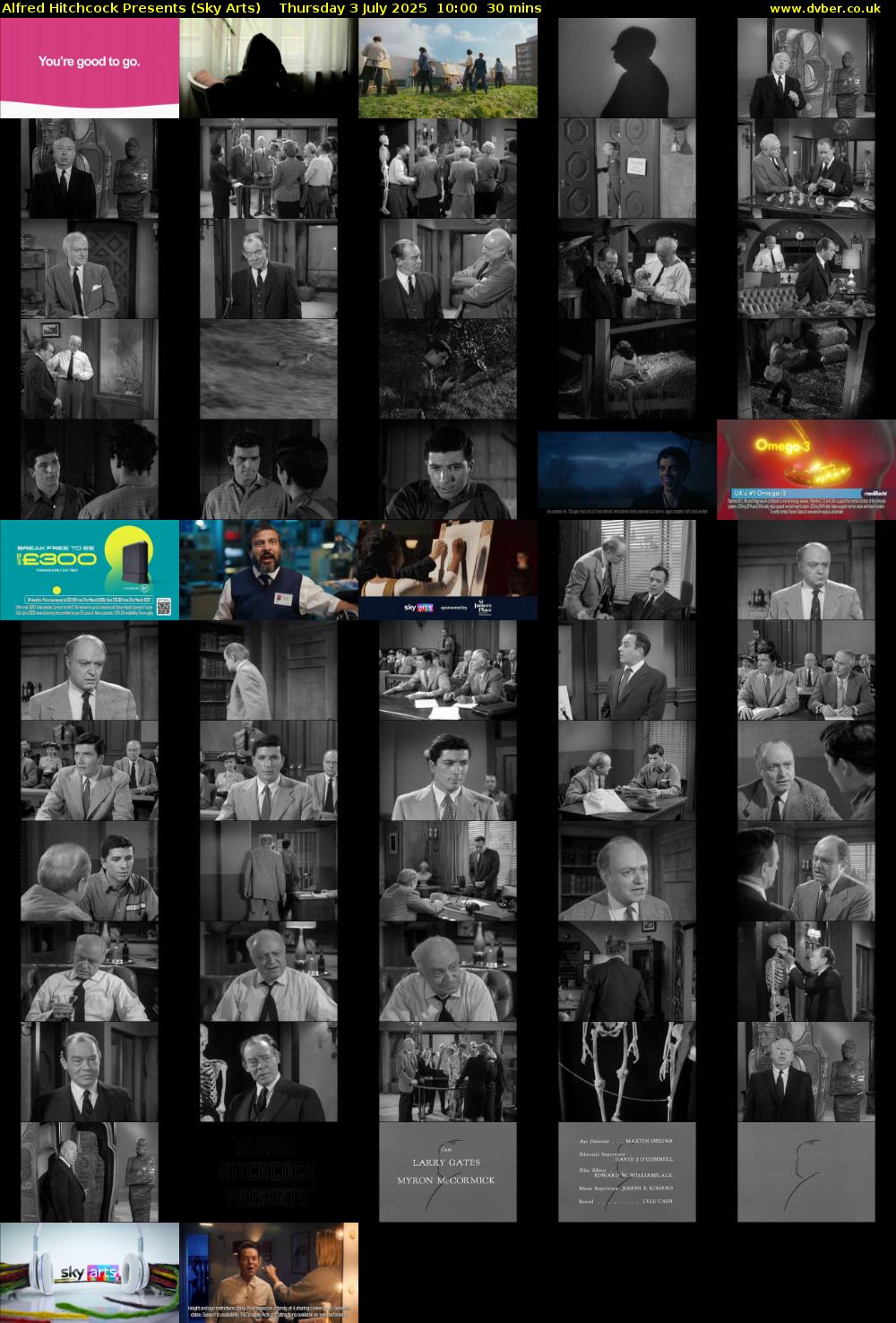 Alfred Hitchcock Presents (Sky Arts) Thursday 3 July 2025 10:00 - 10:30