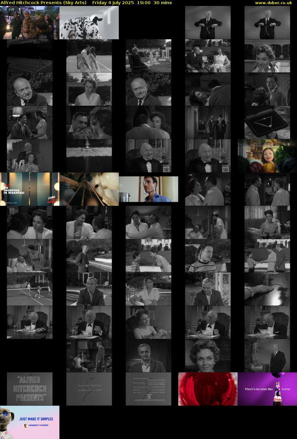 Alfred Hitchcock Presents (Sky Arts) Friday 4 July 2025 19:00 - 19:30