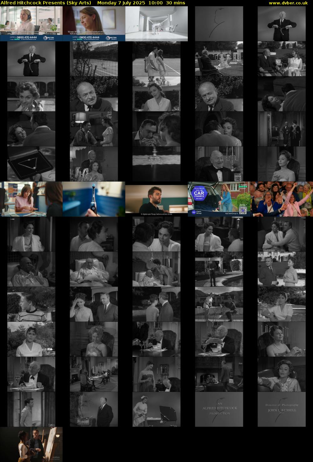 Alfred Hitchcock Presents (Sky Arts) Monday 7 July 2025 10:00 - 10:30