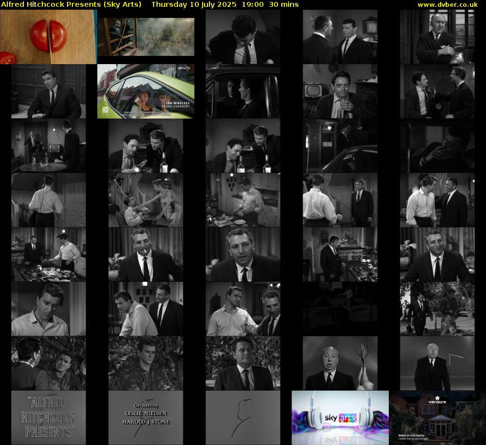 Alfred Hitchcock Presents (Sky Arts) Thursday 10 July 2025 19:00 - 19:30