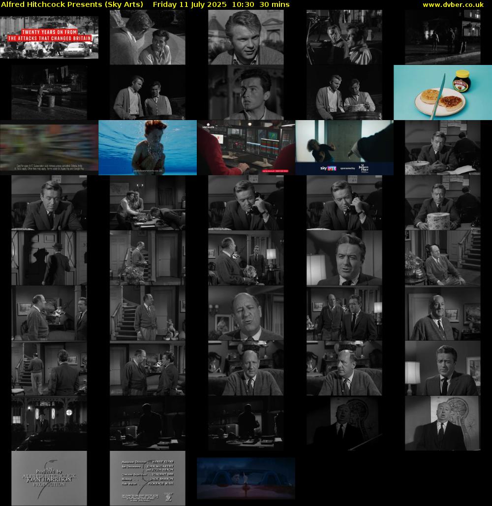 Alfred Hitchcock Presents (Sky Arts) Friday 11 July 2025 10:30 - 11:00