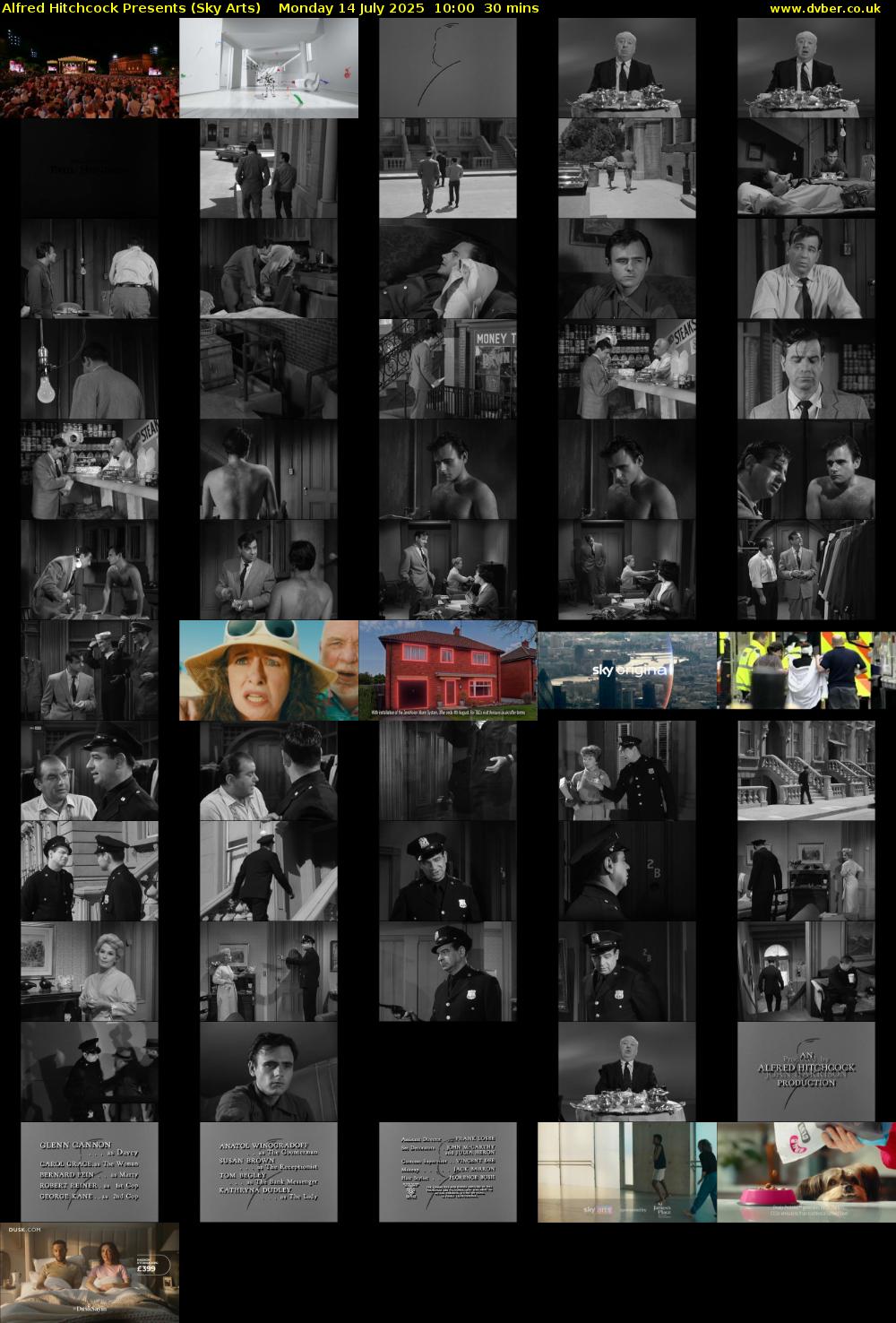 Alfred Hitchcock Presents (Sky Arts) Monday 14 July 2025 10:00 - 10:30