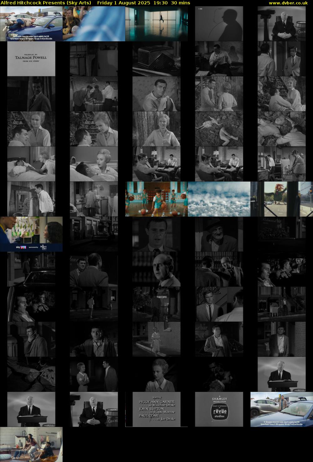 Alfred Hitchcock Presents (Sky Arts) Friday 1 August 2025 19:30 - 20:00