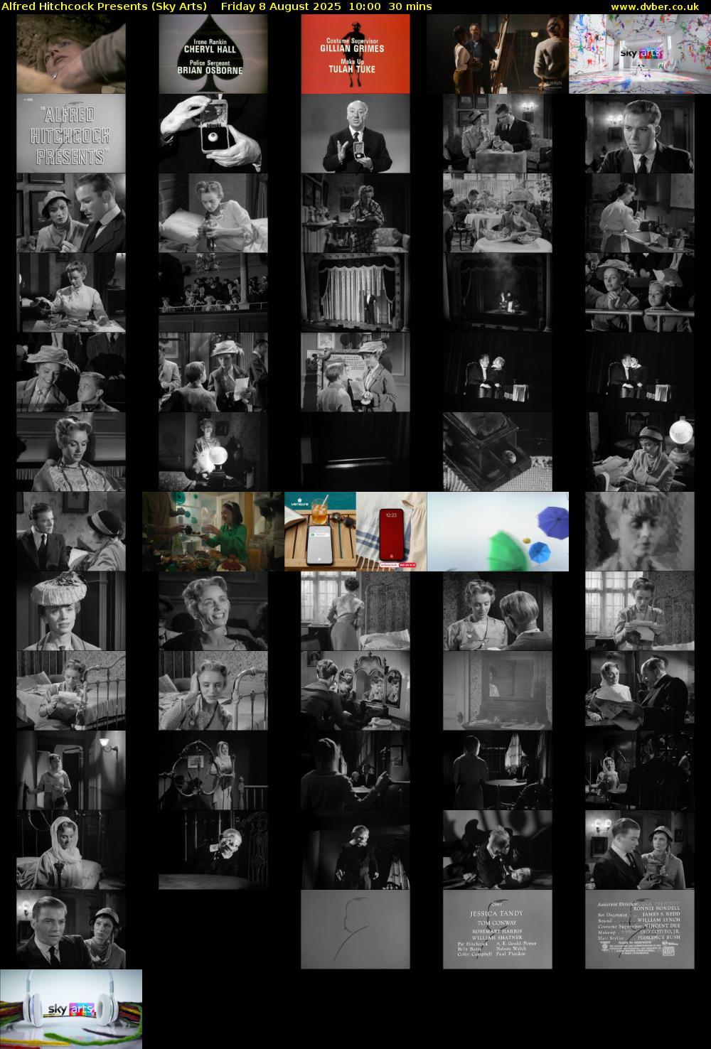 Alfred Hitchcock Presents (Sky Arts) Friday 8 August 2025 10:00 - 10:30