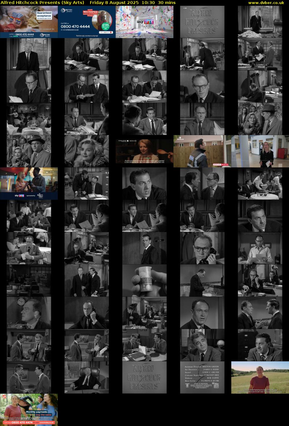 Alfred Hitchcock Presents (Sky Arts) Friday 8 August 2025 10:30 - 11:00