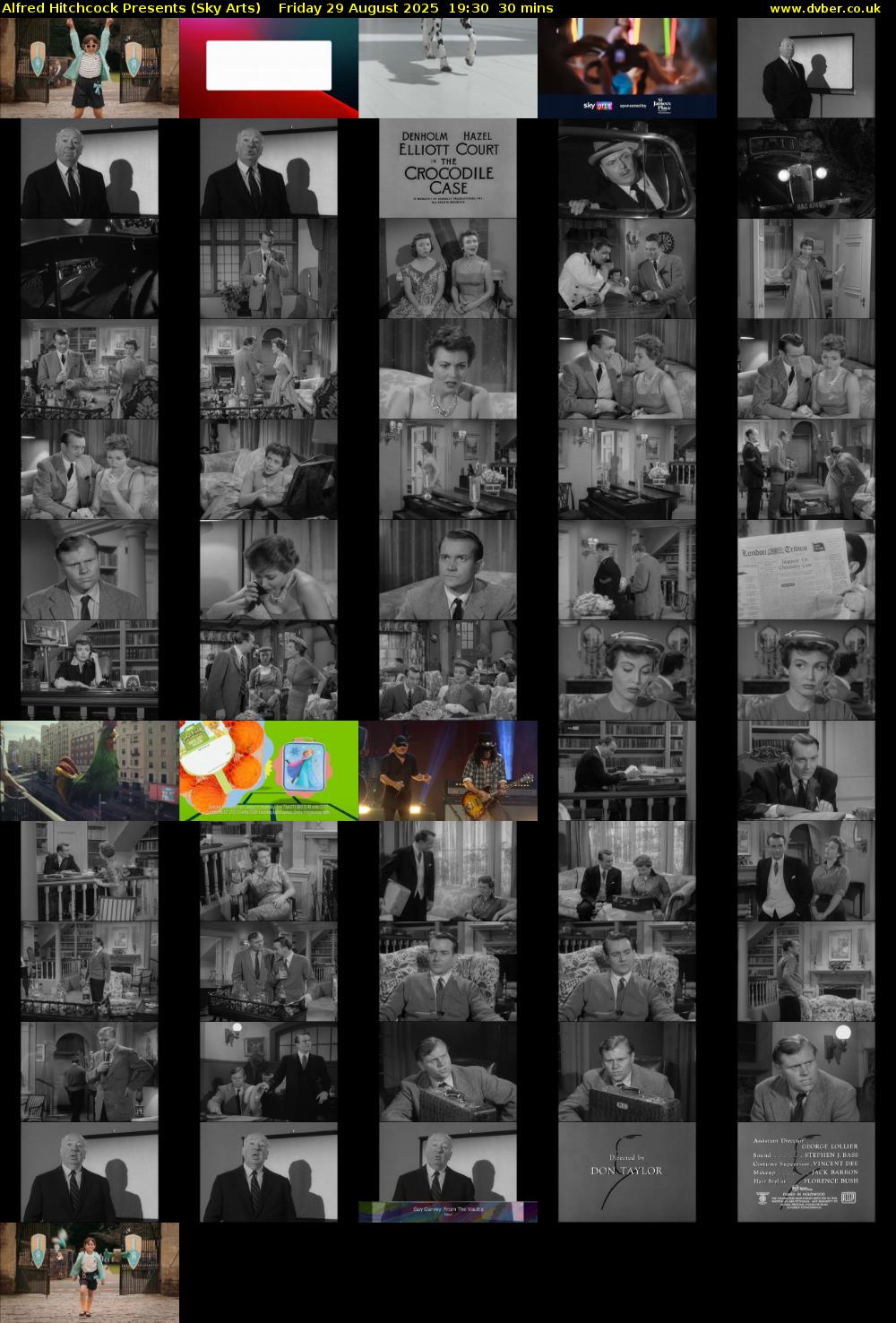 Alfred Hitchcock Presents (Sky Arts) Friday 29 August 2025 19:30 - 20:00