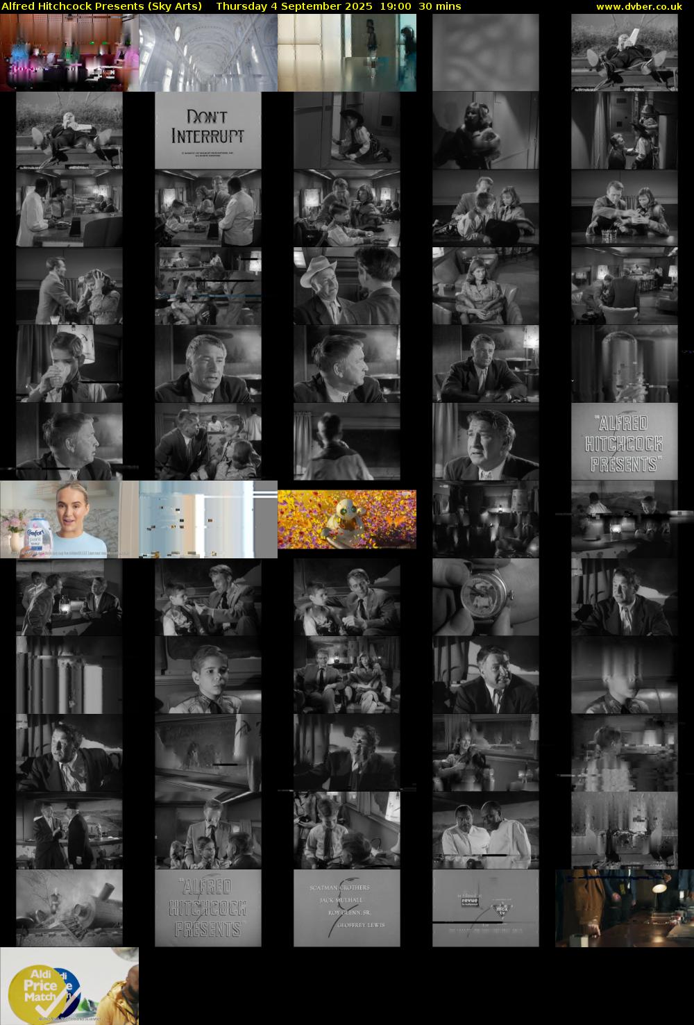 Alfred Hitchcock Presents (Sky Arts) Thursday 4 September 2025 19:00 - 19:30