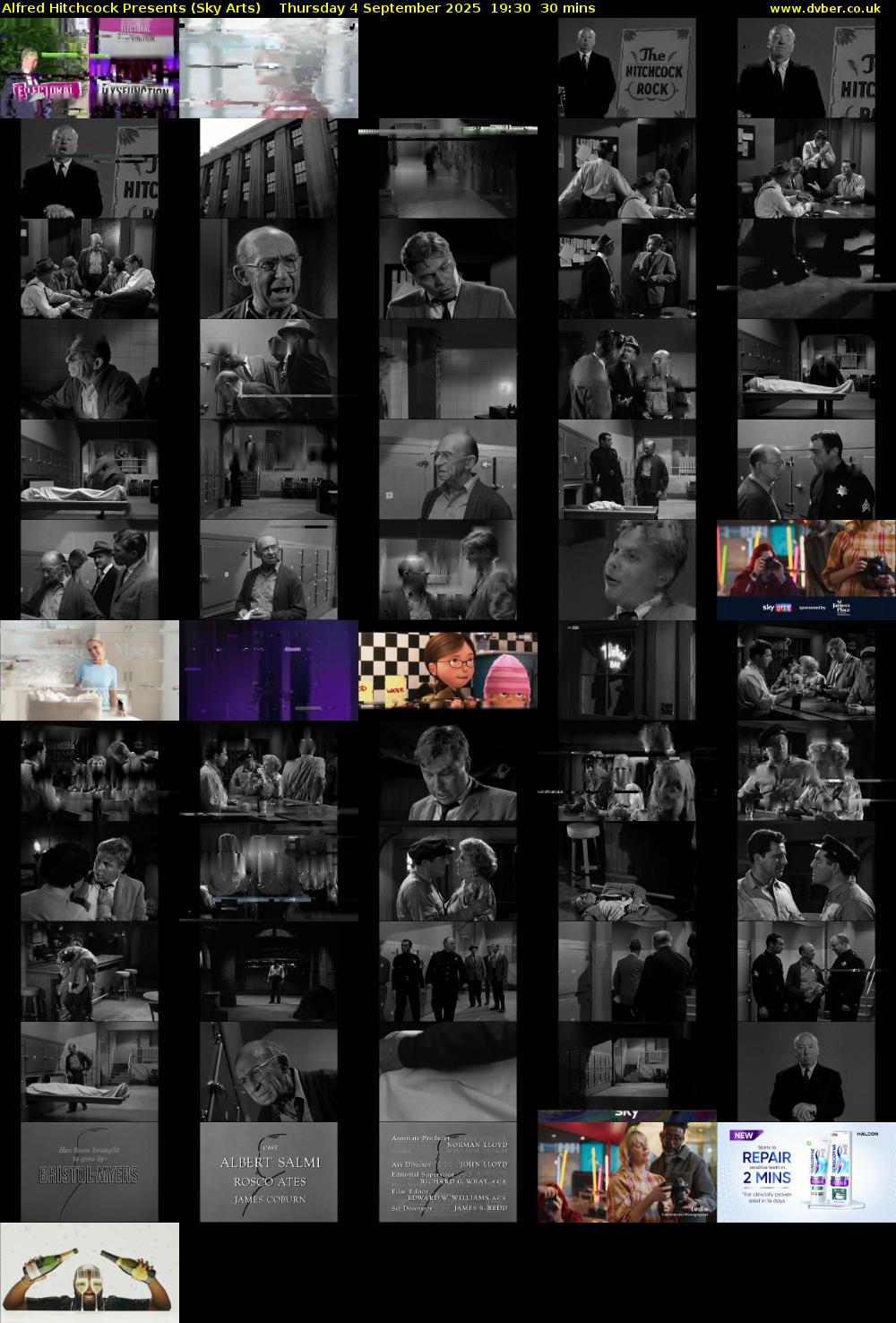 Alfred Hitchcock Presents (Sky Arts) Thursday 4 September 2025 19:30 - 20:00