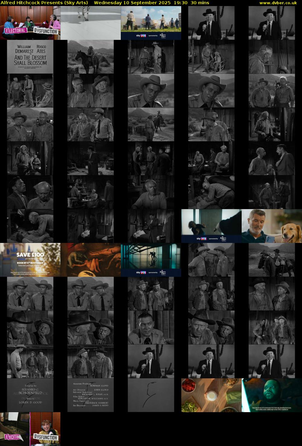 Alfred Hitchcock Presents (Sky Arts) Wednesday 10 September 2025 19:30 - 20:00