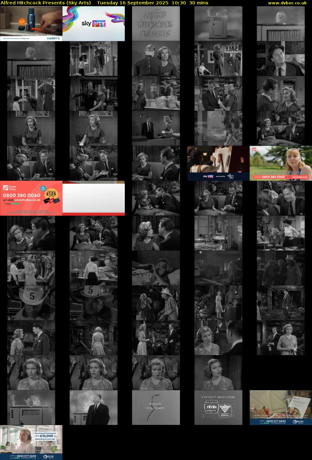 Alfred Hitchcock Presents (Sky Arts) Tuesday 16 September 2025 10:30 - 11:00