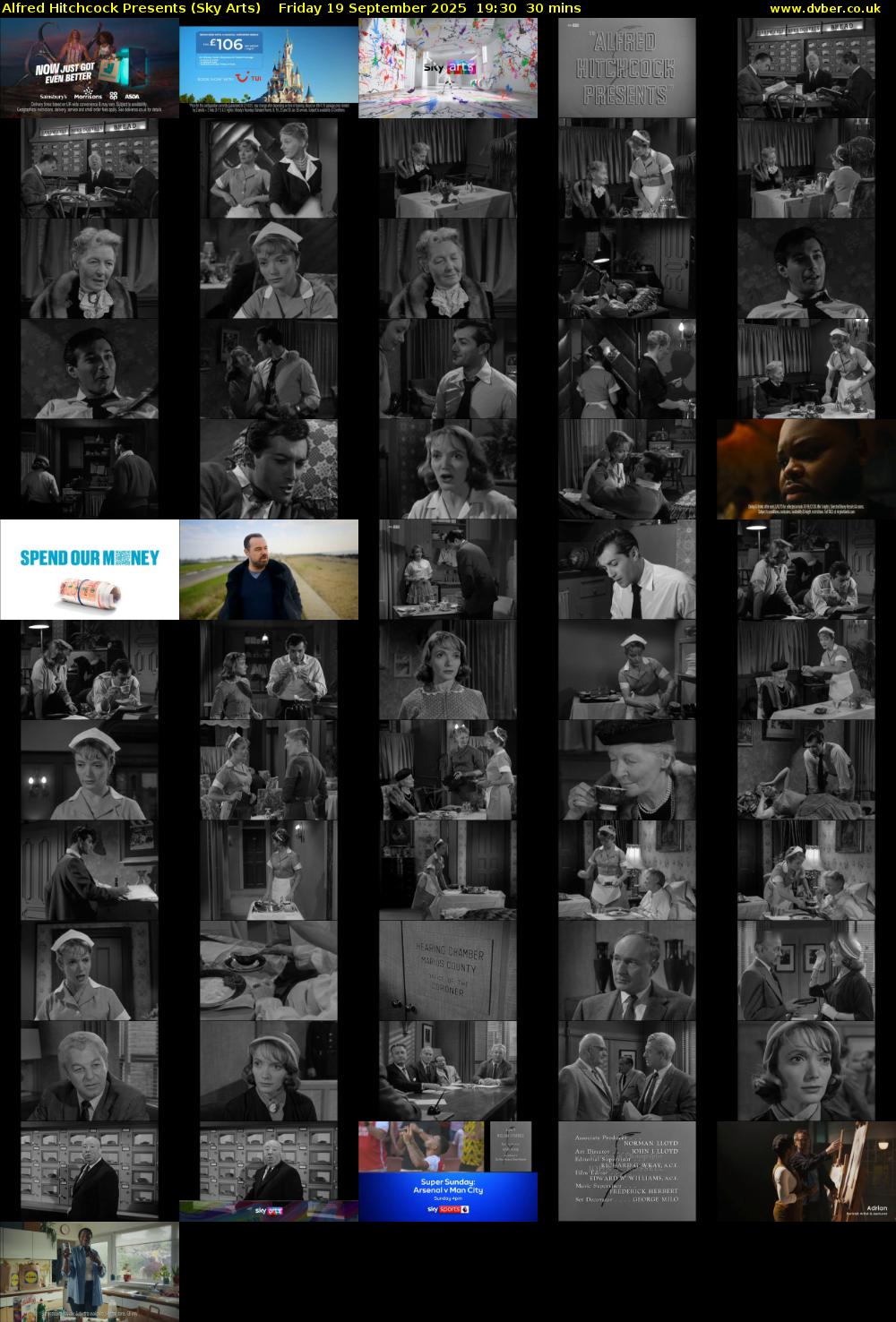Alfred Hitchcock Presents (Sky Arts) Friday 19 September 2025 19:30 - 20:00