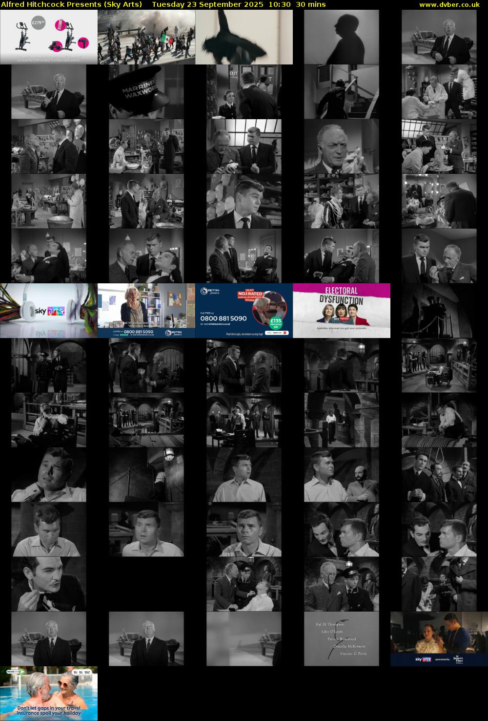 Alfred Hitchcock Presents (Sky Arts) Tuesday 23 September 2025 10:30 - 11:00