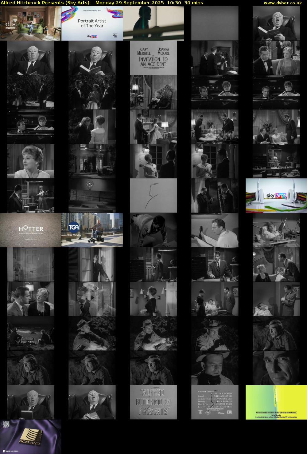 Alfred Hitchcock Presents (Sky Arts) Monday 29 September 2025 10:30 - 11:00