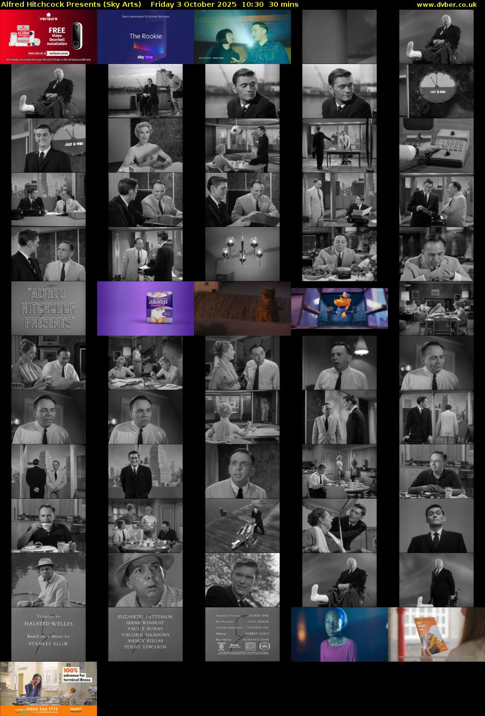 Alfred Hitchcock Presents (Sky Arts) Friday 3 October 2025 10:30 - 11:00