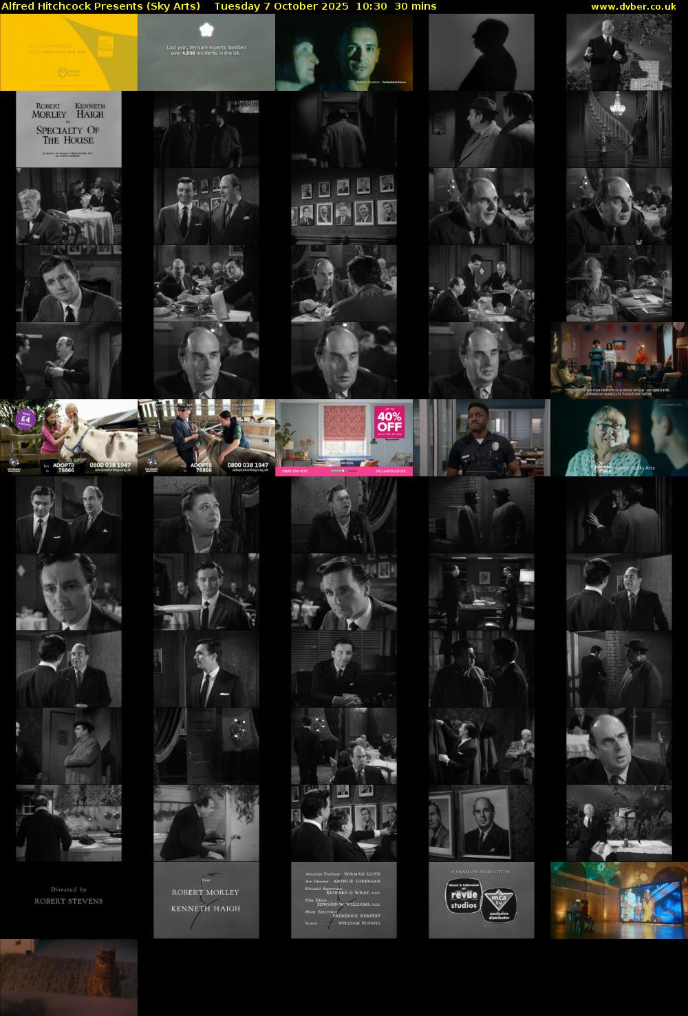 Alfred Hitchcock Presents (Sky Arts) Tuesday 7 October 2025 10:30 - 11:00