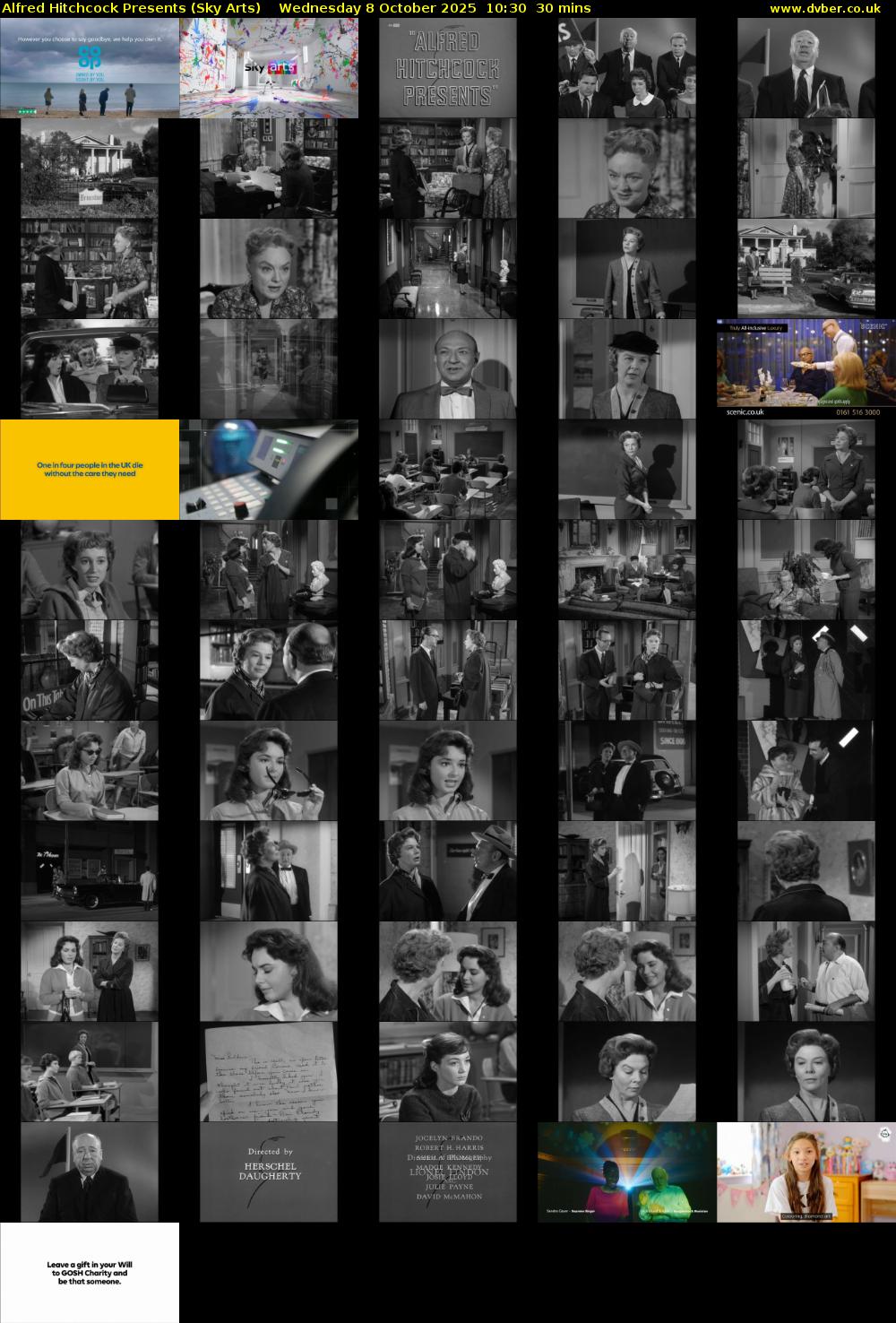 Alfred Hitchcock Presents (Sky Arts) Wednesday 8 October 2025 10:30 - 11:00