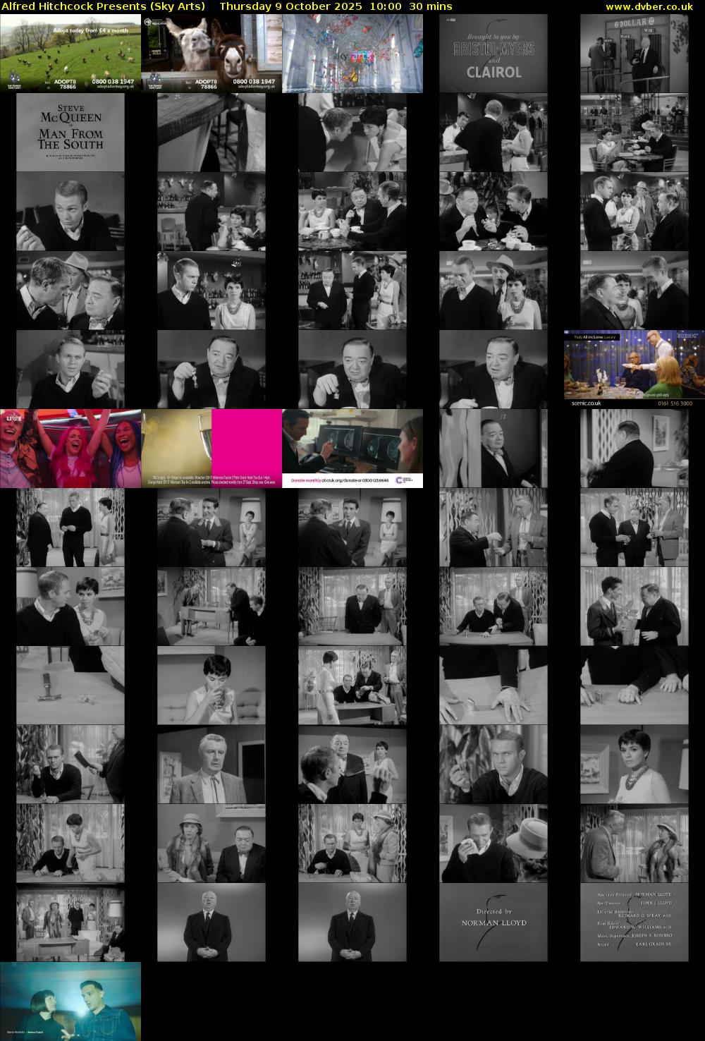 Alfred Hitchcock Presents (Sky Arts) Thursday 9 October 2025 10:00 - 10:30