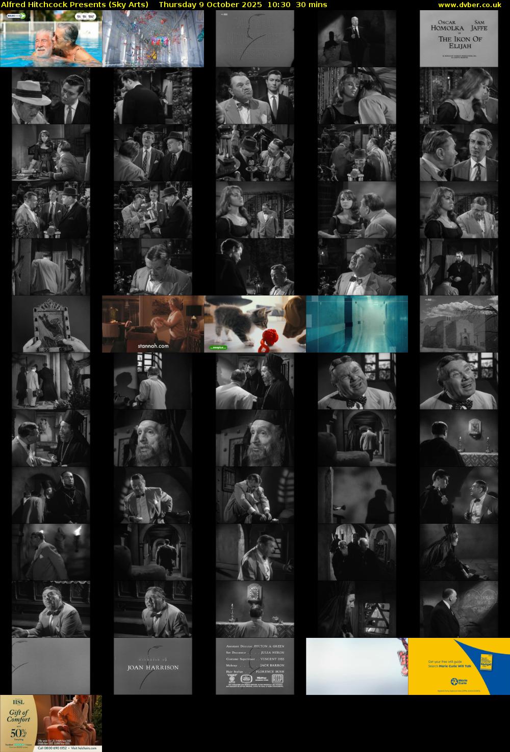 Alfred Hitchcock Presents (Sky Arts) Thursday 9 October 2025 10:30 - 11:00