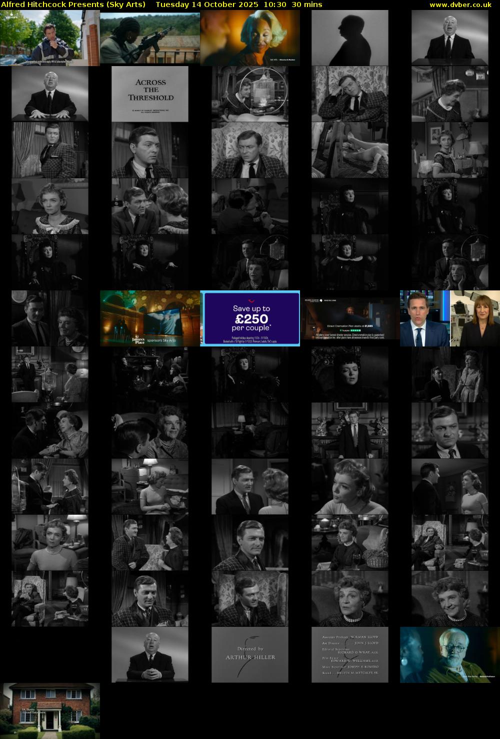 Alfred Hitchcock Presents (Sky Arts) Tuesday 14 October 2025 10:30 - 11:00