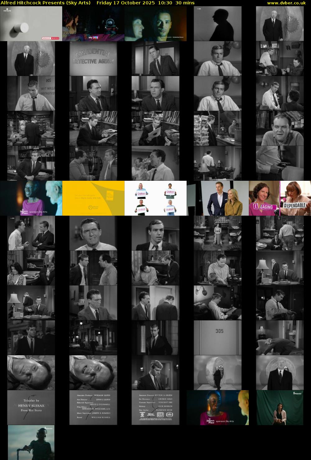 Alfred Hitchcock Presents (Sky Arts) Friday 17 October 2025 10:30 - 11:00