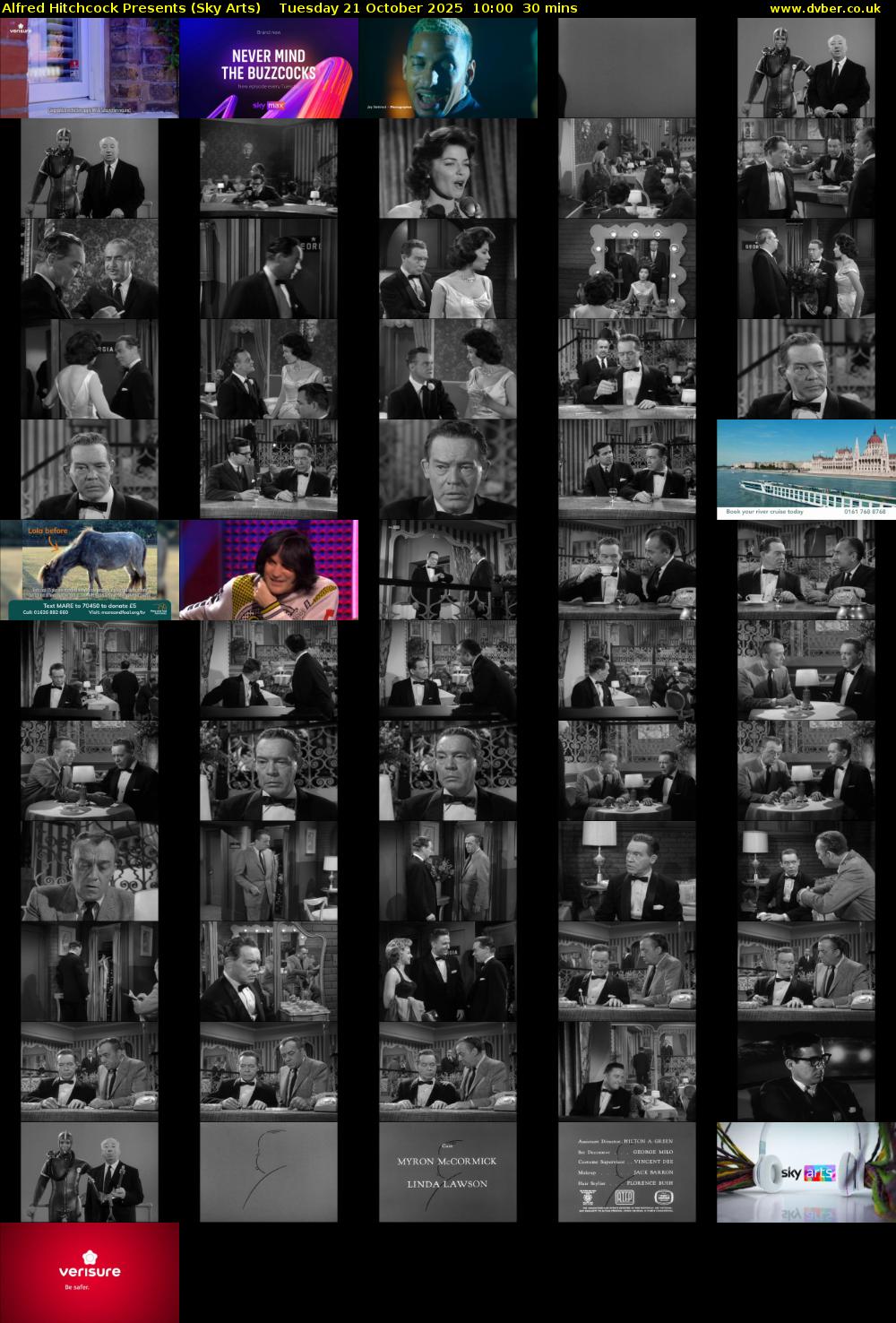 Alfred Hitchcock Presents (Sky Arts) Tuesday 21 October 2025 10:00 - 10:30