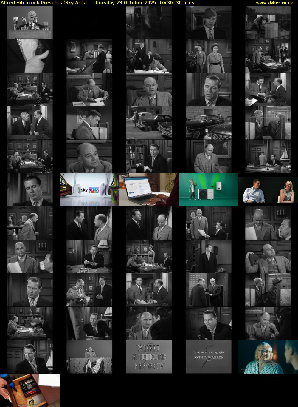 Alfred Hitchcock Presents (Sky Arts) Thursday 23 October 2025 10:30 - 11:00