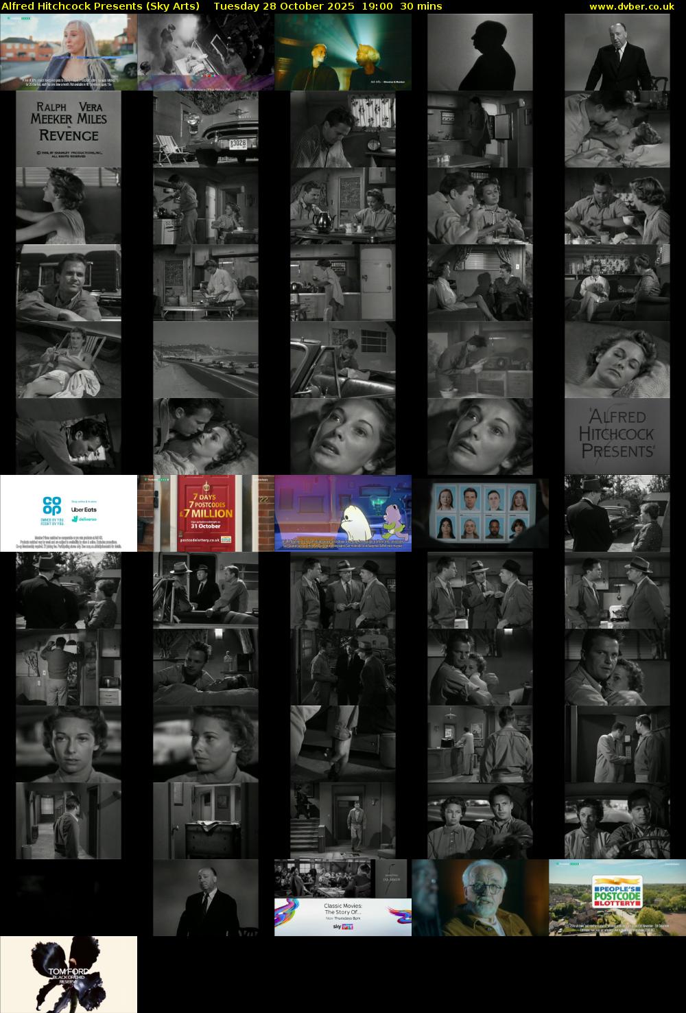 Alfred Hitchcock Presents (Sky Arts) Tuesday 28 October 2025 19:00 - 19:30