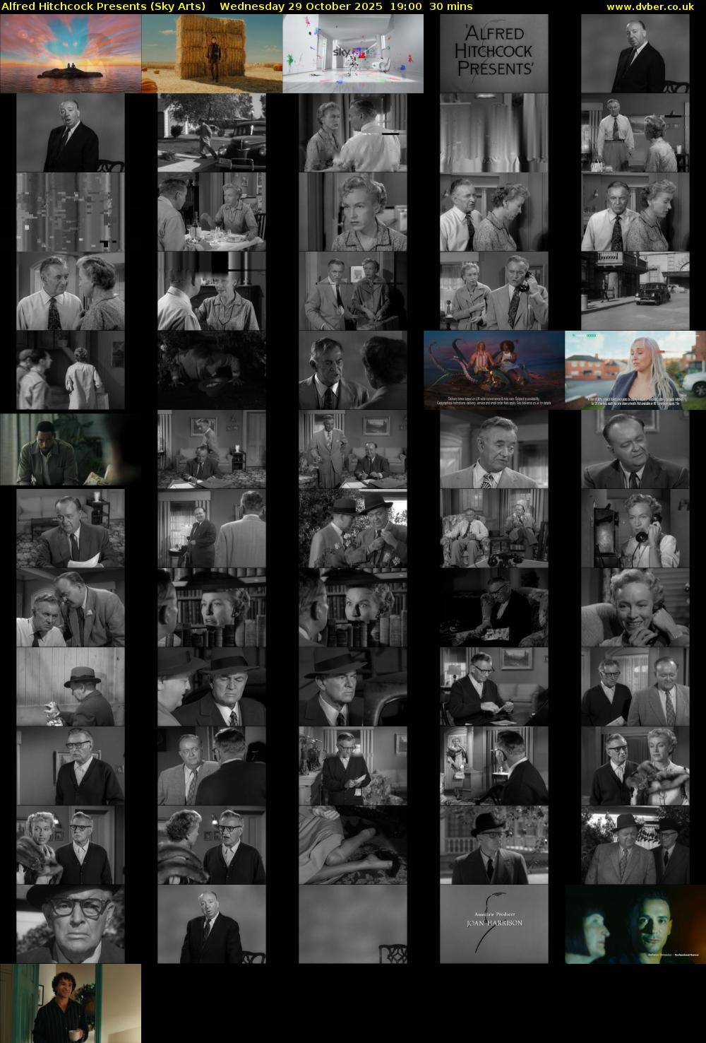 Alfred Hitchcock Presents (Sky Arts) Wednesday 29 October 2025 19:00 - 19:30