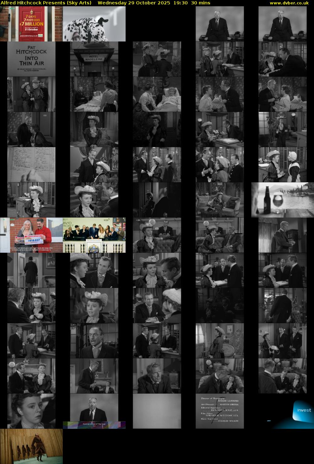 Alfred Hitchcock Presents (Sky Arts) Wednesday 29 October 2025 19:30 - 20:00