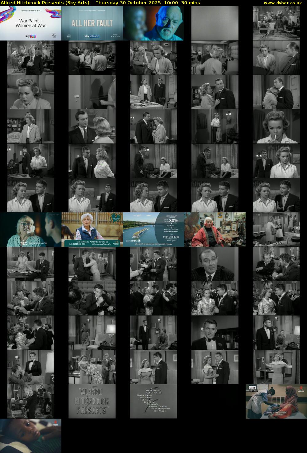 Alfred Hitchcock Presents (Sky Arts) Thursday 30 October 2025 10:00 - 10:30