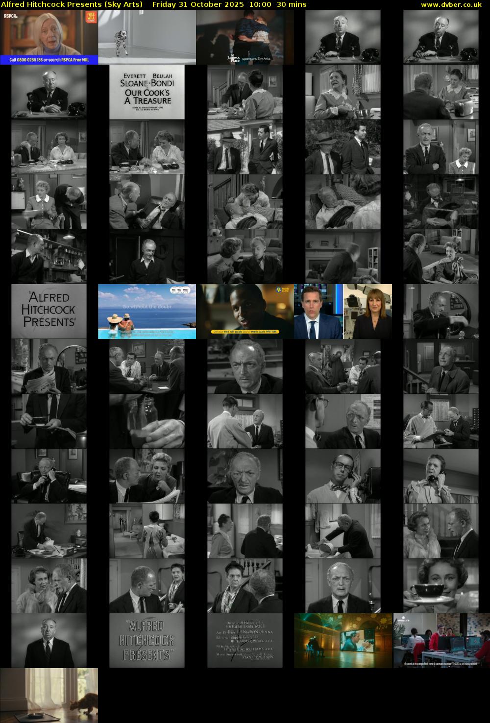 Alfred Hitchcock Presents (Sky Arts) Friday 31 October 2025 10:00 - 10:30