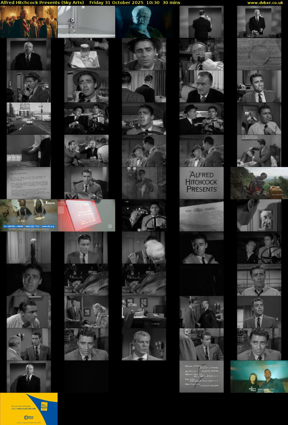 Alfred Hitchcock Presents (Sky Arts) Friday 31 October 2025 10:30 - 11:00