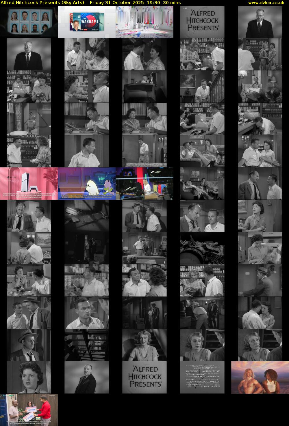 Alfred Hitchcock Presents (Sky Arts) Friday 31 October 2025 19:30 - 20:00