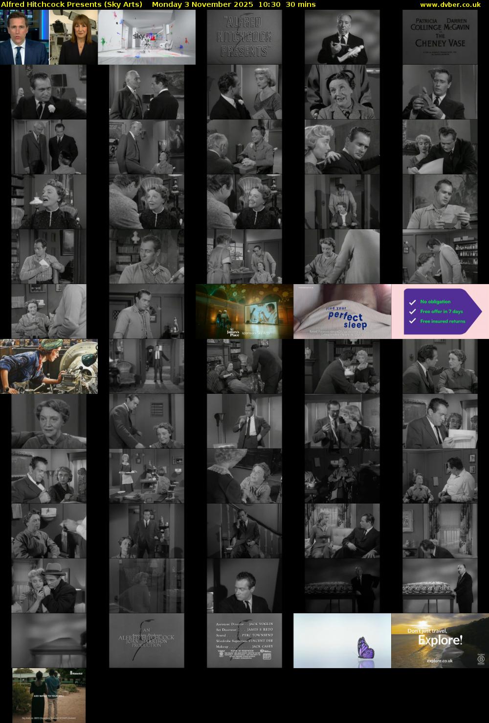 Alfred Hitchcock Presents (Sky Arts) Monday 3 November 2025 10:30 - 11:00