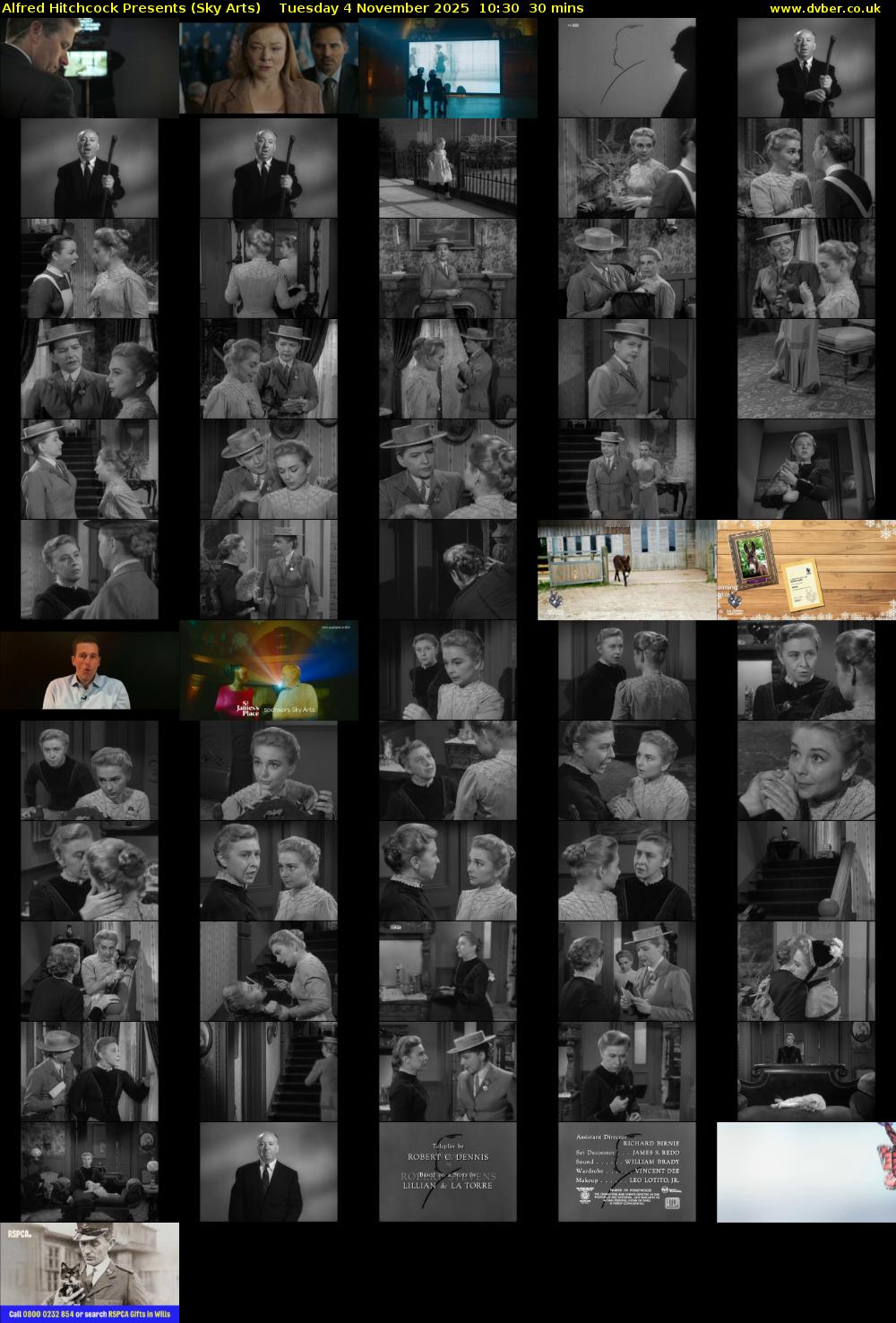 Alfred Hitchcock Presents (Sky Arts) Tuesday 4 November 2025 10:30 - 11:00